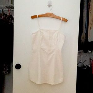 White Zara Jeans Mini Dress